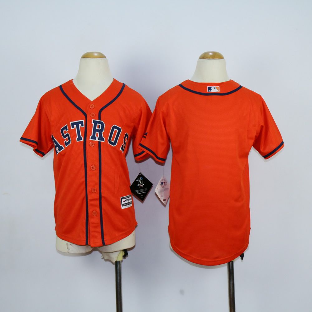 Youth Houston Astros Blank Orange MLB Jerseys
